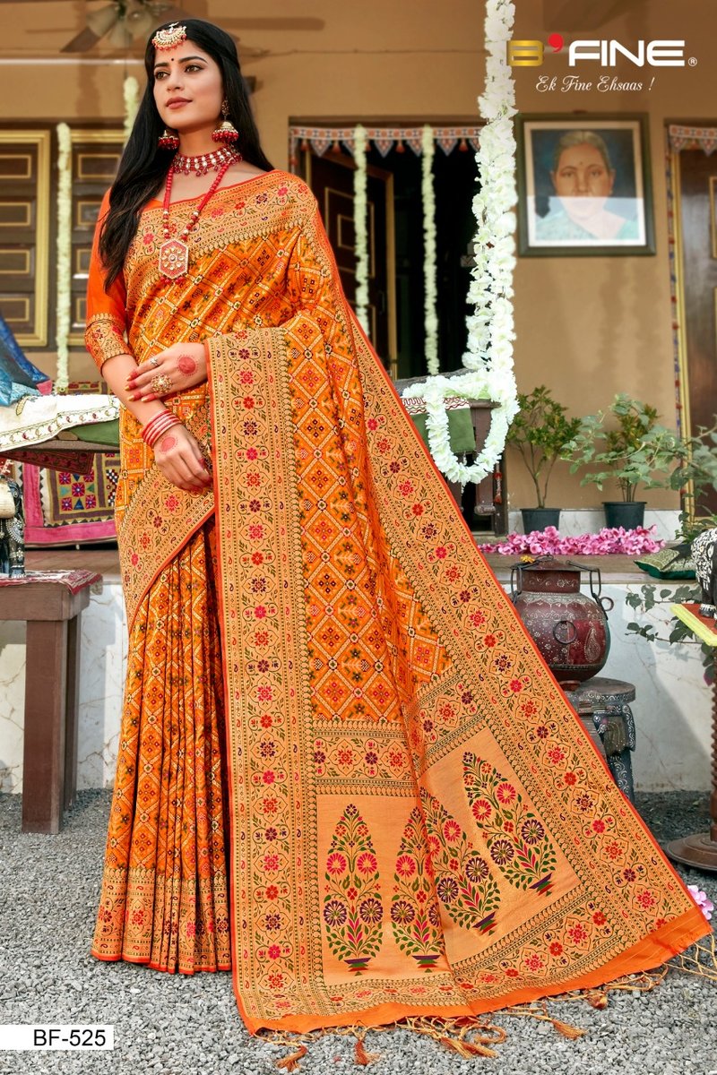 B Fine Saree Patola BF-524 to BF-535 Series 2