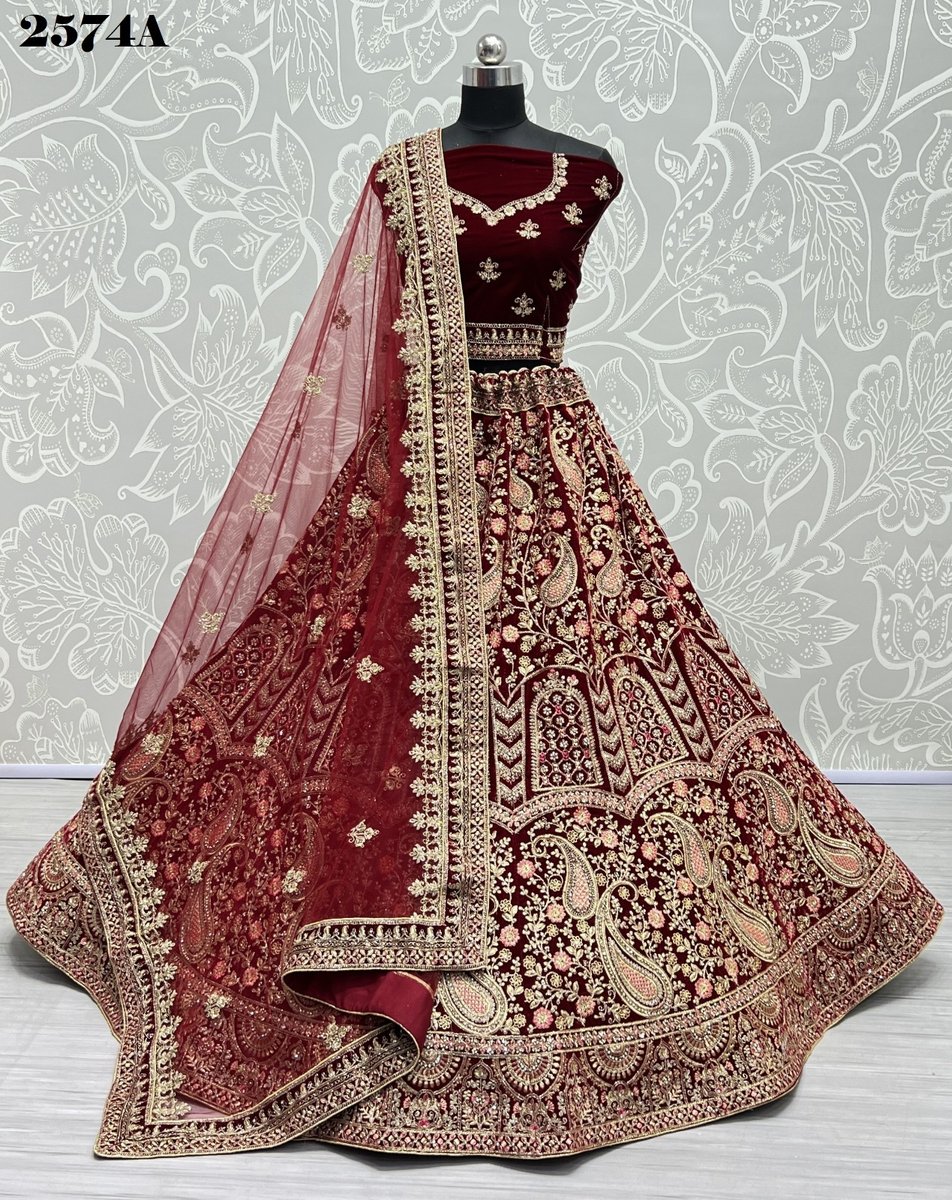 Anjani Art Bridal Lehenga 2574 Colors 1