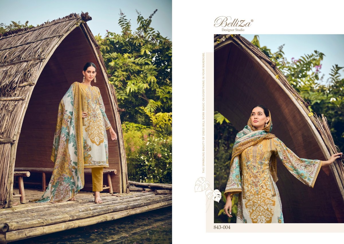 Belliza Designer Naira Naira Vol-20 843-001 to 843-010 Series 4