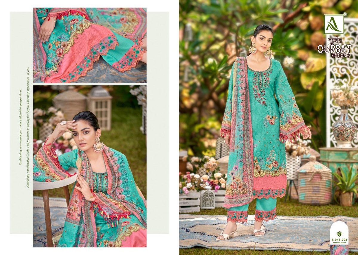 Alok Suit Qurbat Edition Vol-2 948-001 to 948-008 Series 8