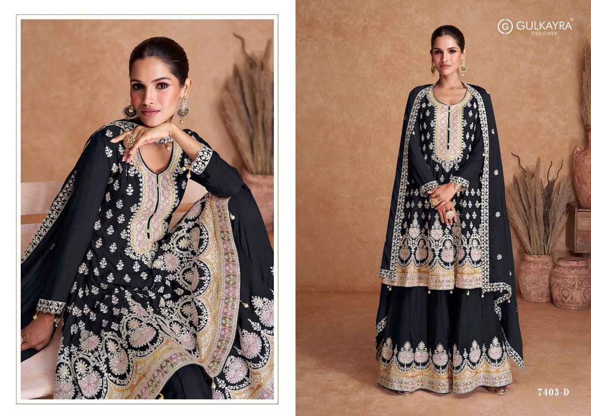 Gulkayra Designer Flory Gold 7403 Colors 4