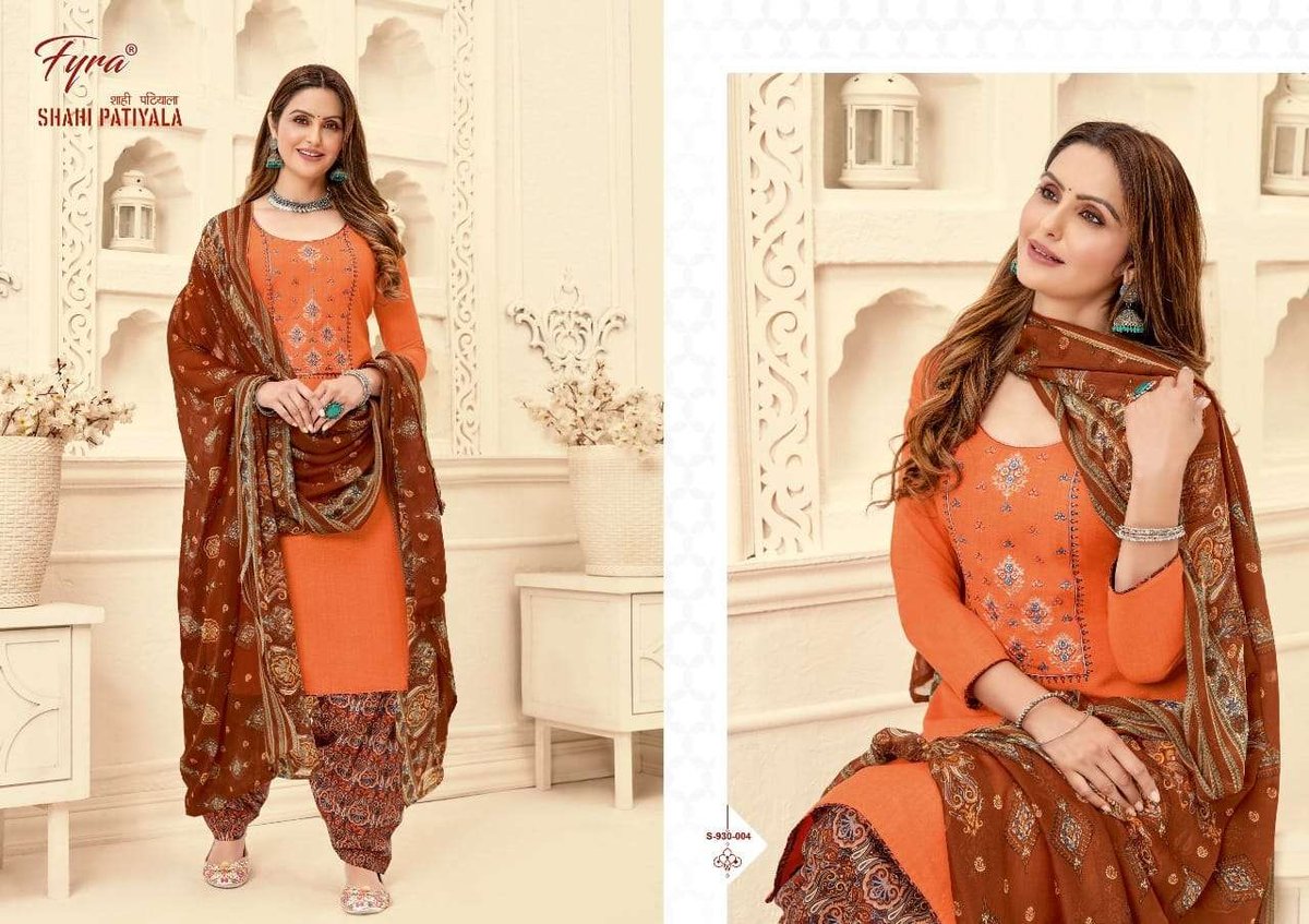 Alok Suit Fyra Shahi Patiyala 930-001 to 930-010 Series 4