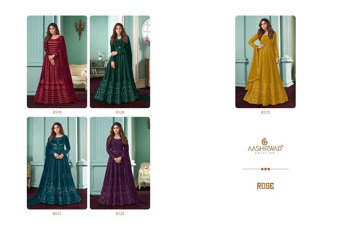 Aashirwad Creation Rose 8519-8523 Series 6