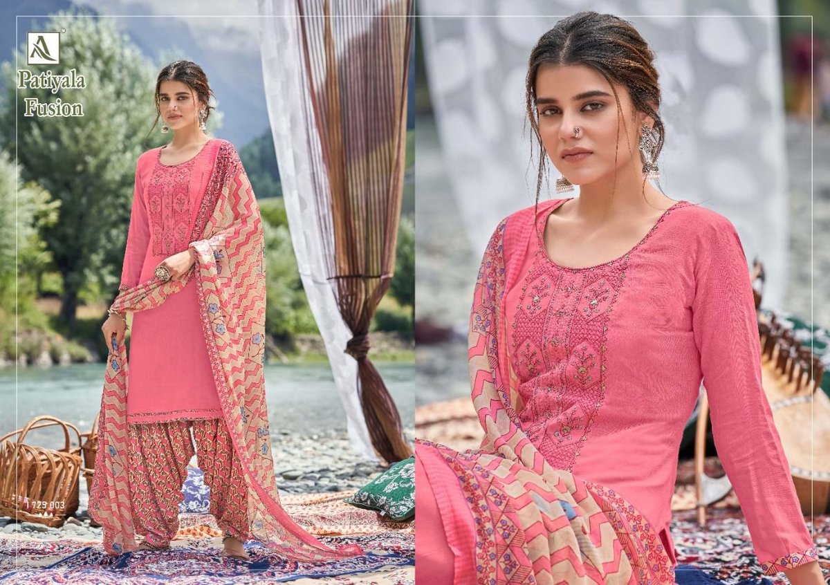 Alok Suits Patiyala Fusion 1725-001 to 1725-010 Series 3