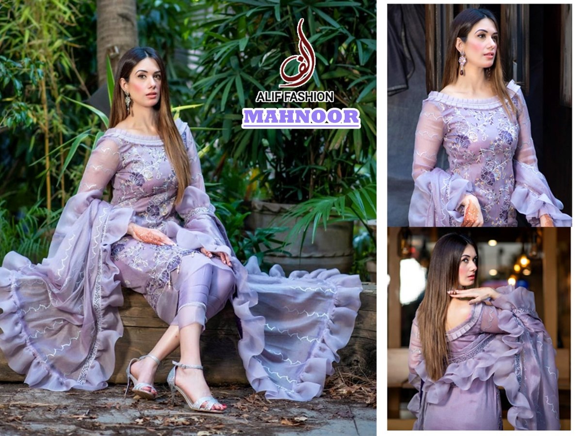 Alif Fashion Mahnoor Purple Salwar Suit 1