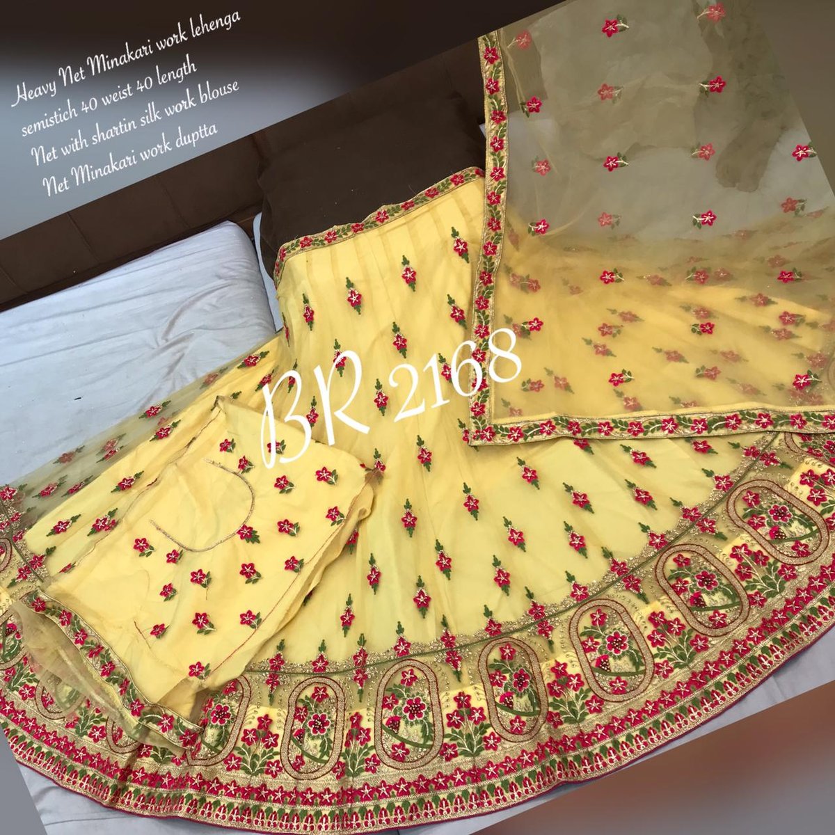 BR Net Minakari Work Designer  Lehenga BR 2168 Colors 4