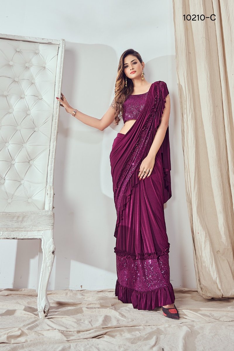 Aamoha Trendz Ready To Wear Designer Saree 10210 Colors 1