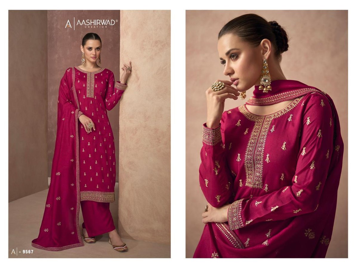 Aashirwad Creation Gulmohar 9565-9570 Series 3