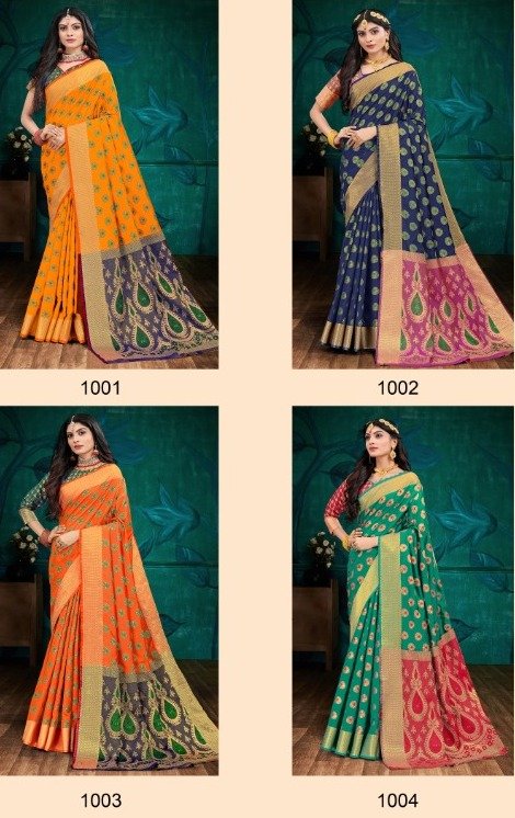 Asisa Saree Campa Silk 1001-1004 Series 5