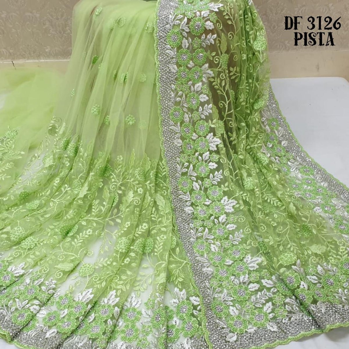 DF 3126 Designer Net Sarees 7