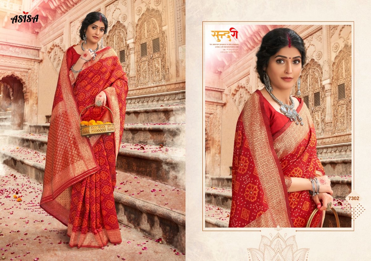 Asisa Saree Bandhani 7301-7302 Series 2