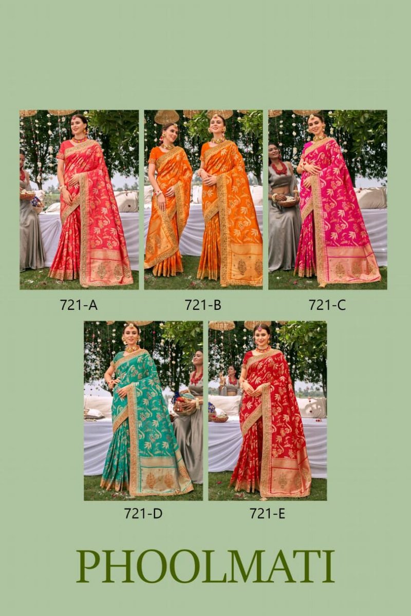 B Fine Saree Phoolmati 721 Colors 6