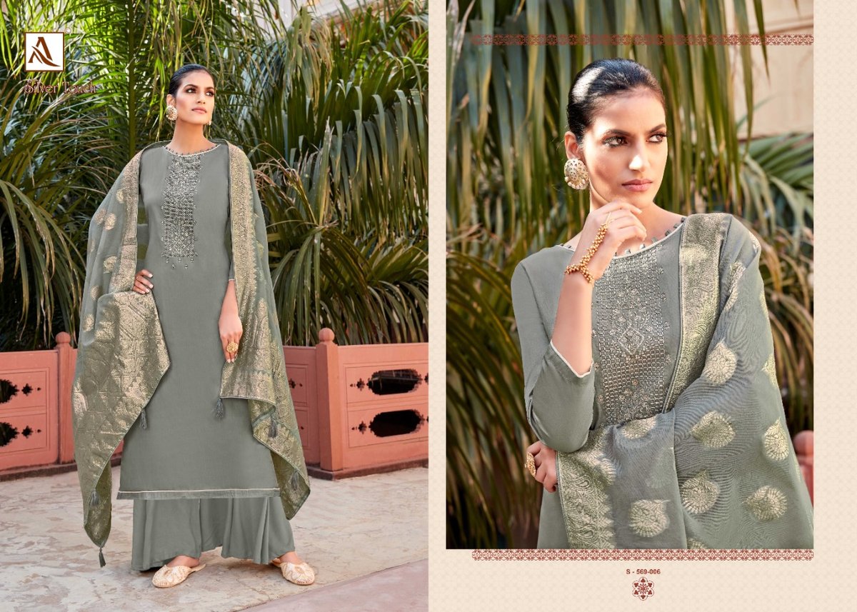 Alok Suits Silver Touch 565-001-565-008 Series 6