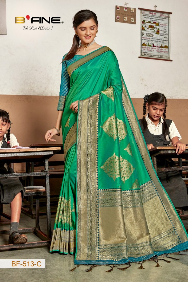 B Fine Saree Paathshala 512-514 Series 7