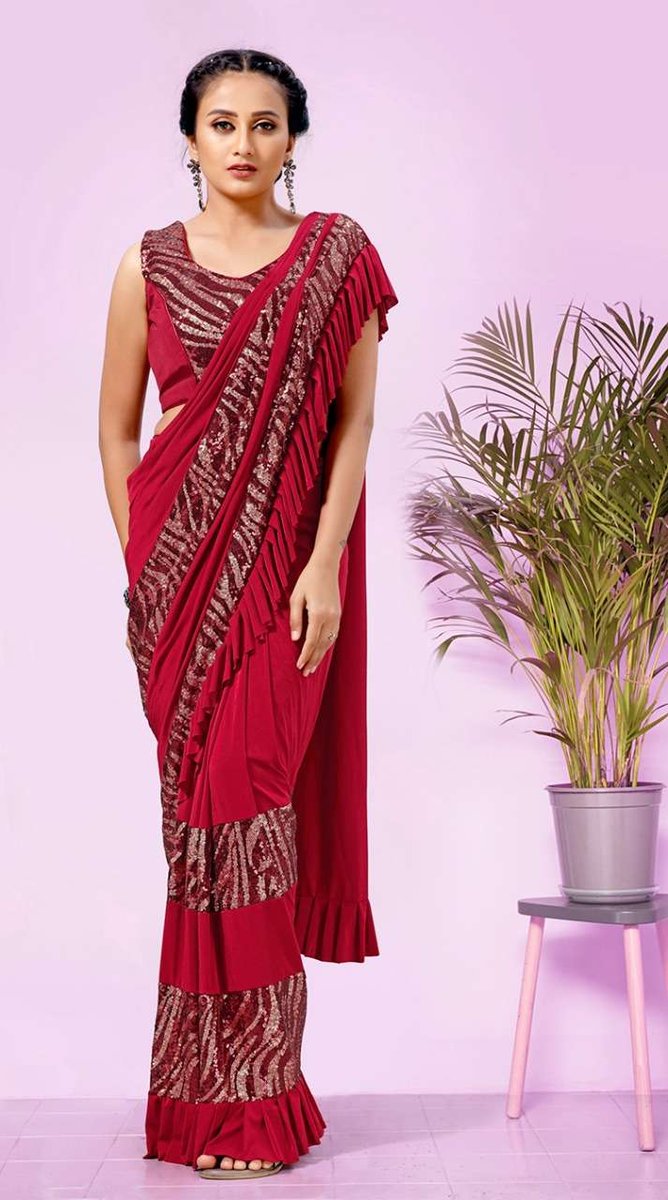 Aamoha Trendz Ready To Wear Designer Saree 101832 Colors 1