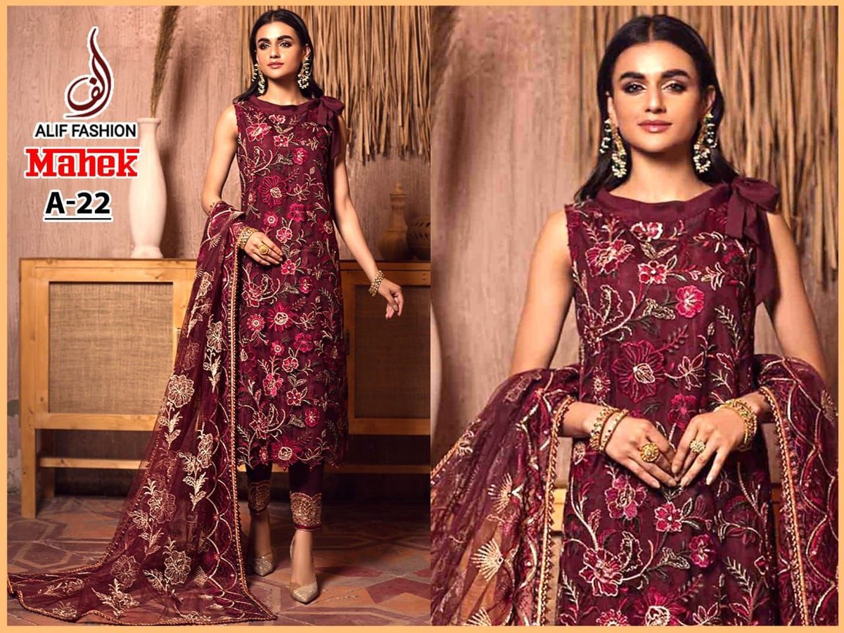 Alif Fashion Mehek A-22 Design 1