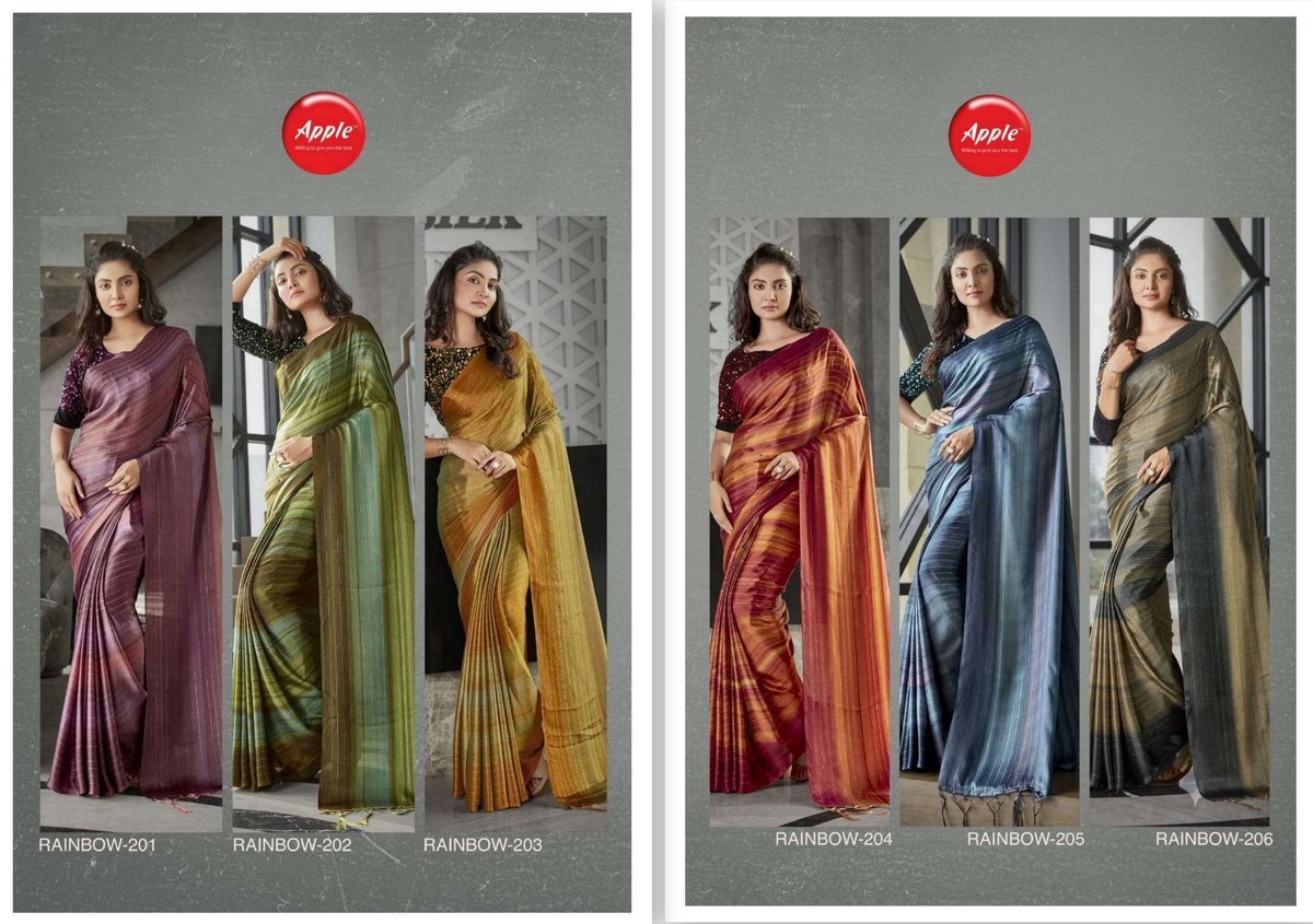 Apple Saree Rainbow Vol-2 201-206 Series 7