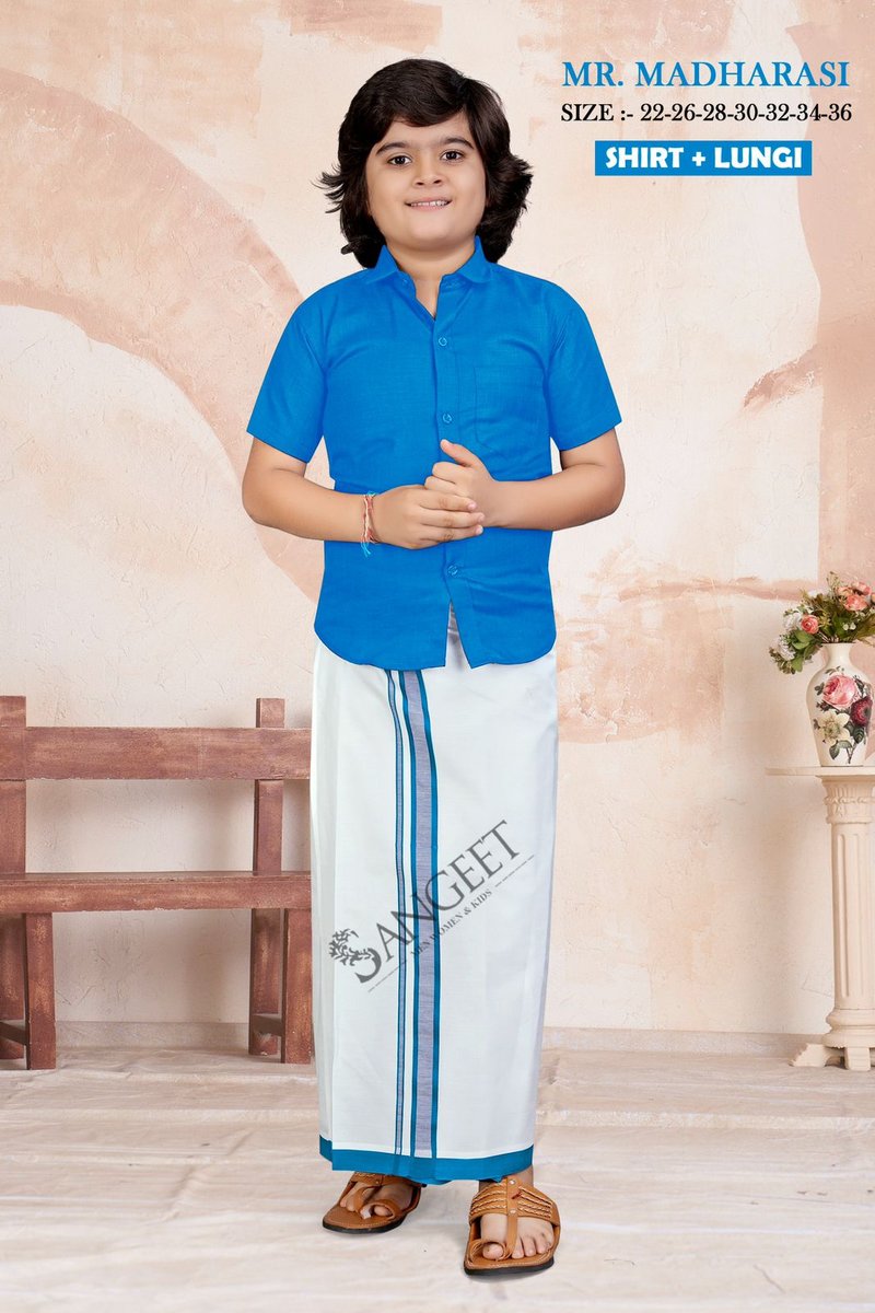 SANGEET MR MADHARASI SHIRT+LUNGI 1001 TO 1010 5