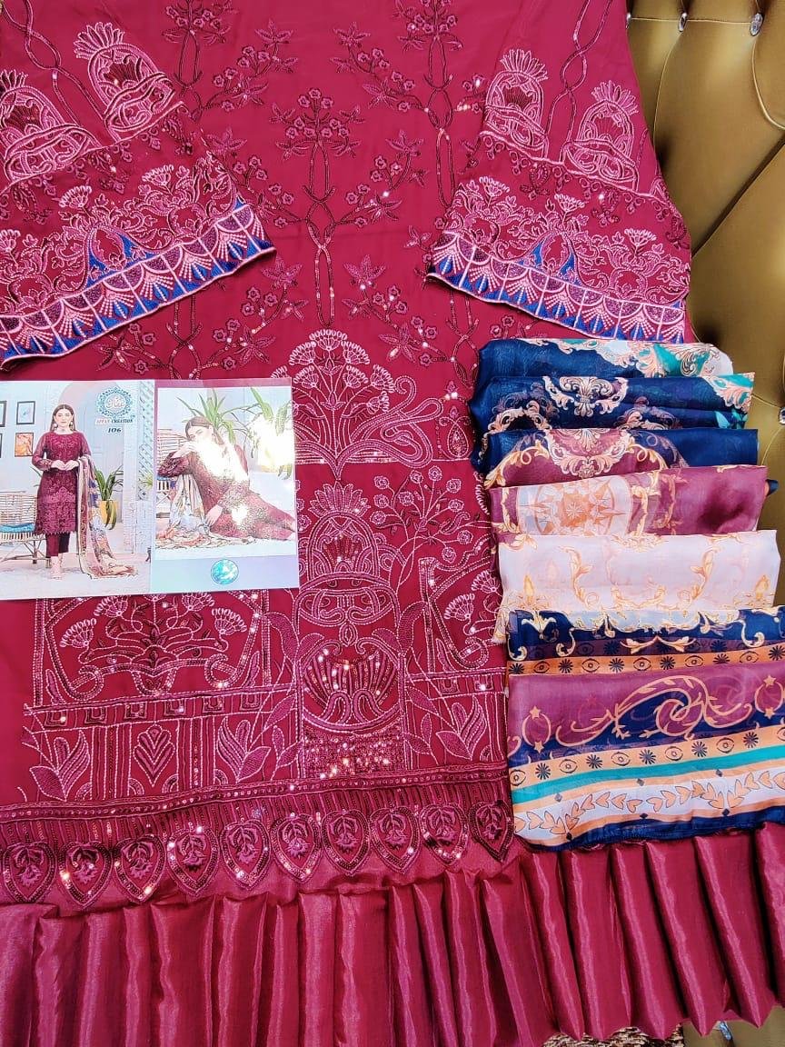 Affan Creation 106 Pink Salwar Kameez 2
