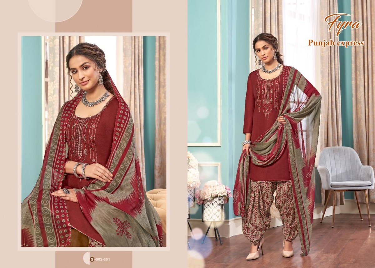 Alok Suits Fyra Punjab Express 902-001 to 902-010 Series 1