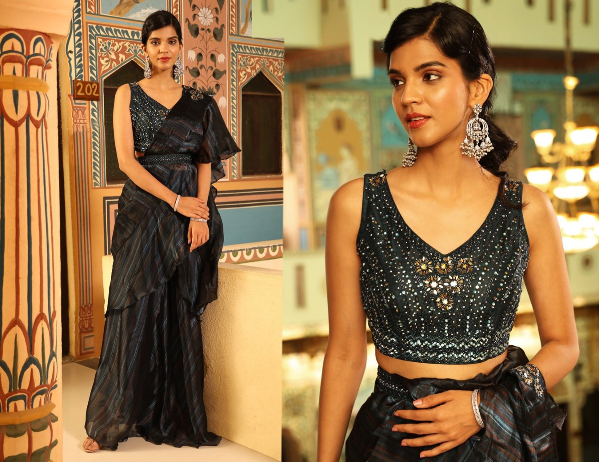 Aamoha Trendz Ready To Wear Designer Saree 1016341 Colors 3