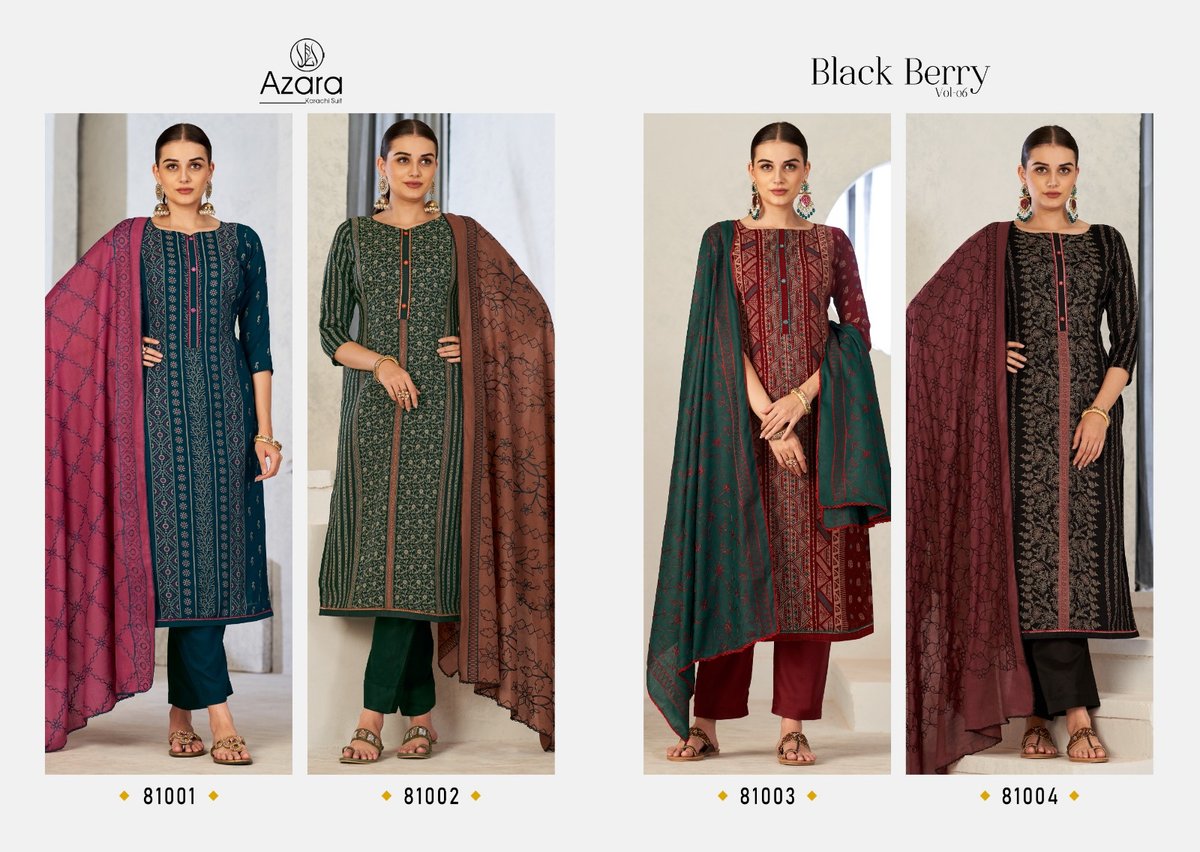 Azara Black Berry 6 81001 To 81004 Series 5