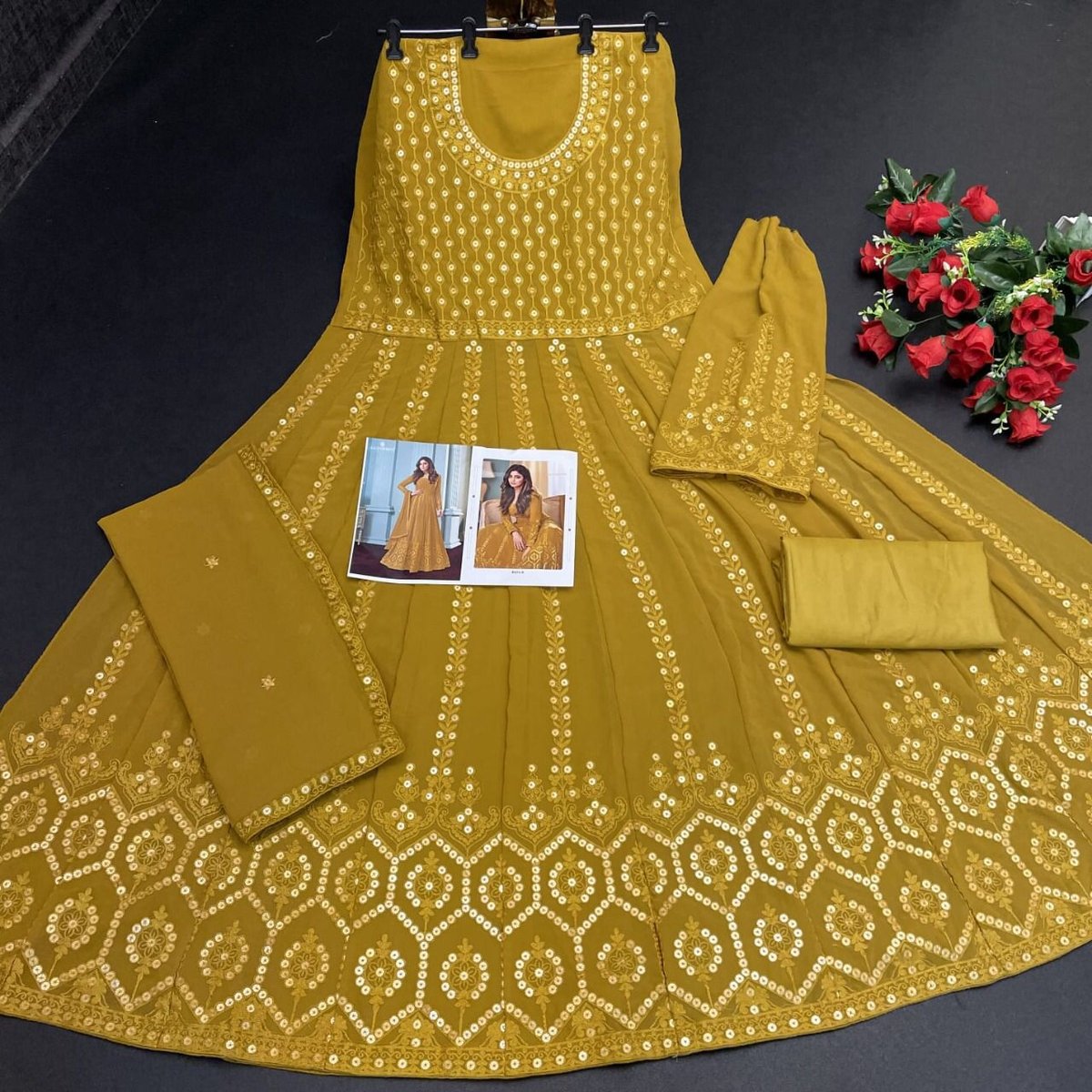 Aashirwad Creation Rose Master Copy 8523 Colors 2