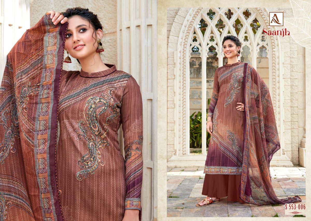 Alok Suits Saanjh 553-001 to 553-010 Series 6