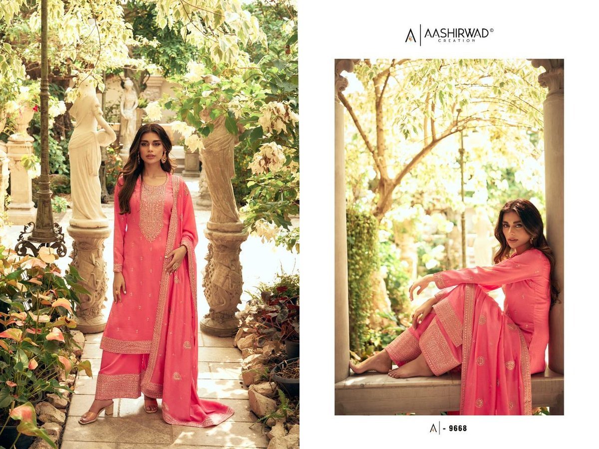 Aashirwad Creation Gulkand Zeeya 9664-9669 Series 5