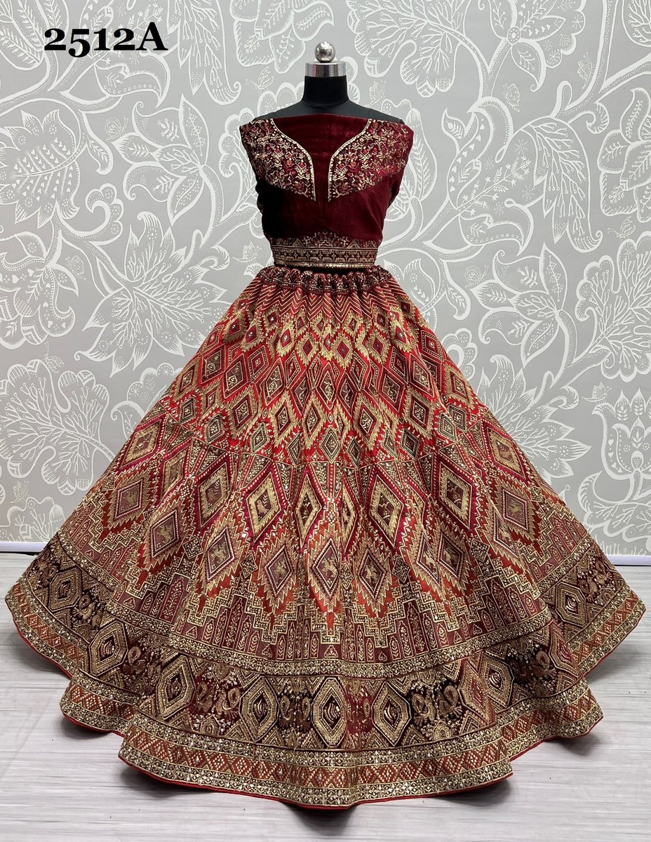 Anjani Art Bridal Lehenga 2512 Colors 2