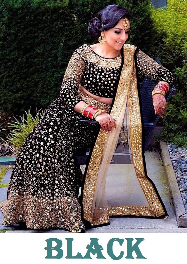 Bollywood Designer Bridal Velvet Lehenga LG-312 Colors 1