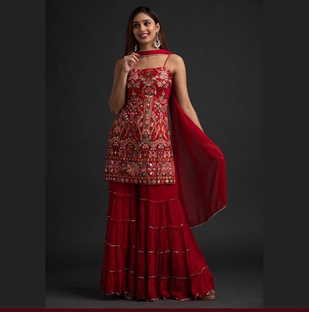 Bollywood Designer Sharara Suits SR-1301 Colors 1