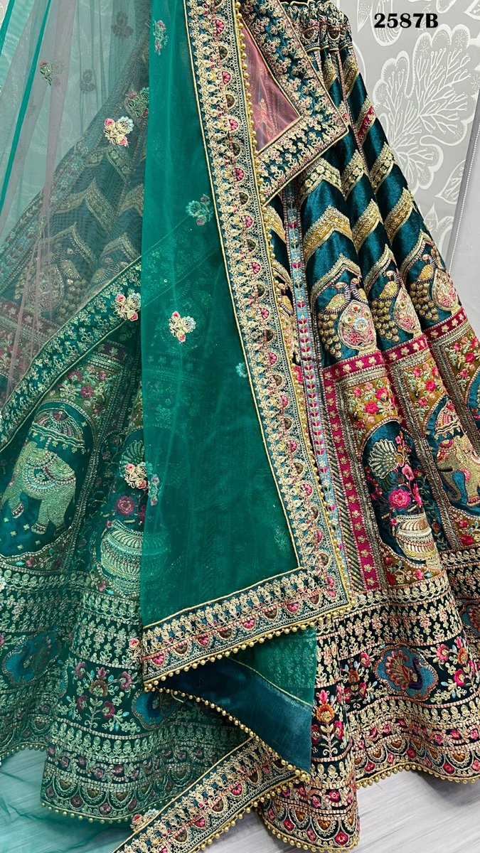 Anjani Art Bridal Lehenga Choli 2587 Colors 8