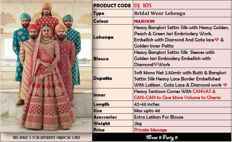 Bollywood  Designer Lehenga DJ-105 Desing 4