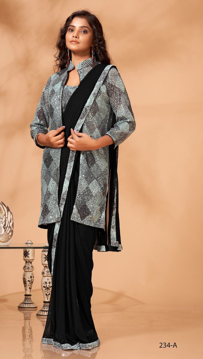 Aamoha Trendz Ready Made Designer Saree 234-A Design 1