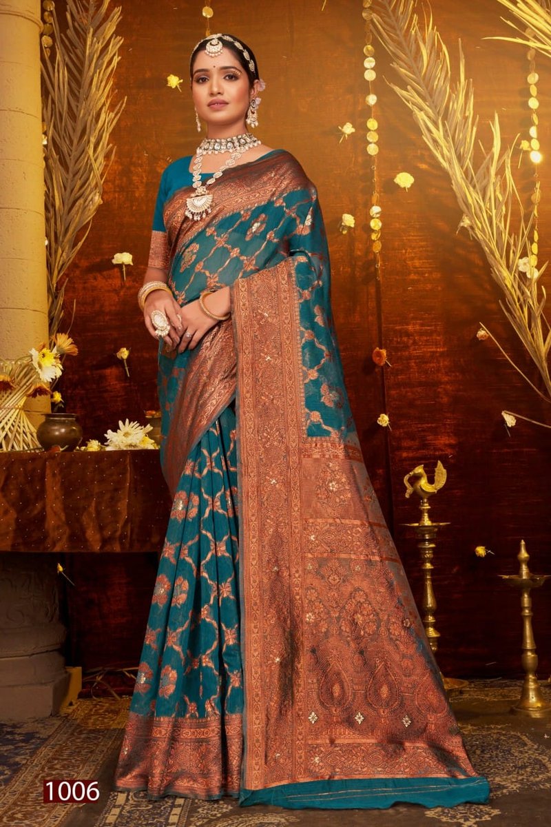 SAROJ SAREE GLAMOUR COTTON VOL-5 1001 TO 1006 6