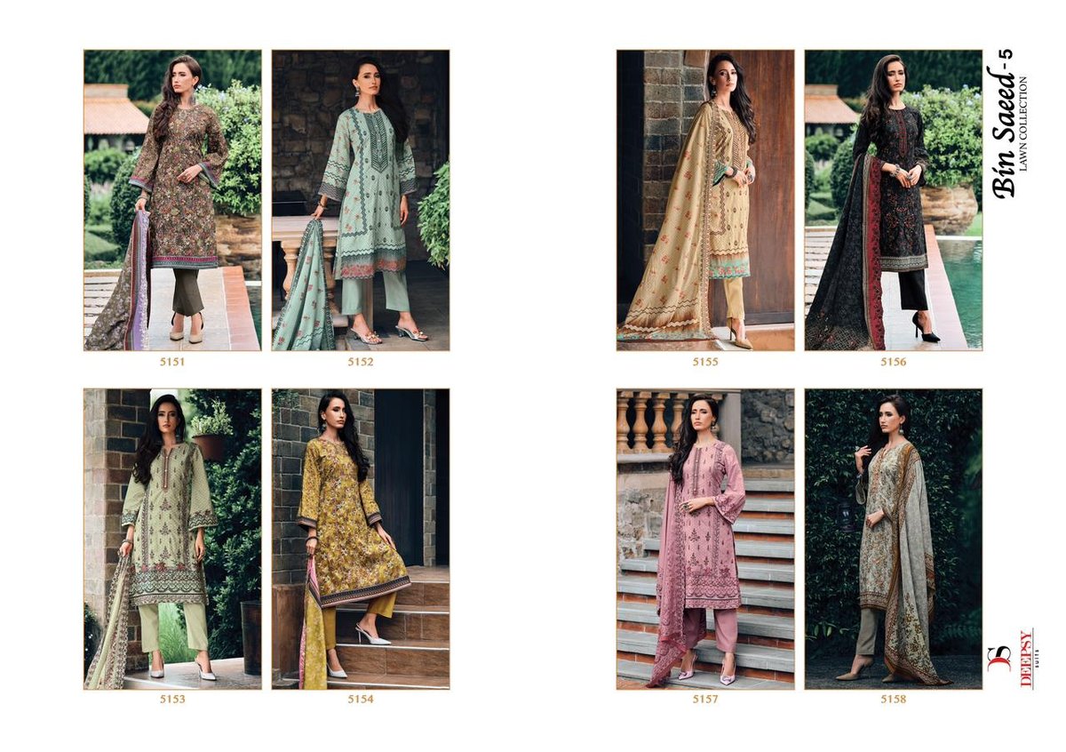 Deepsy Suit Bin Saeed Vol-5 5151-5158 Series 9