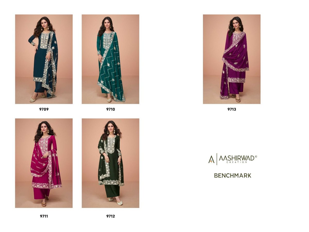 Aashirwad Creation Gulkand Benchmark 9709-9713 Series 6