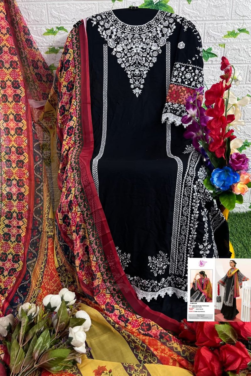 Dinsaa Suit Super Hit Black 226 Design 2