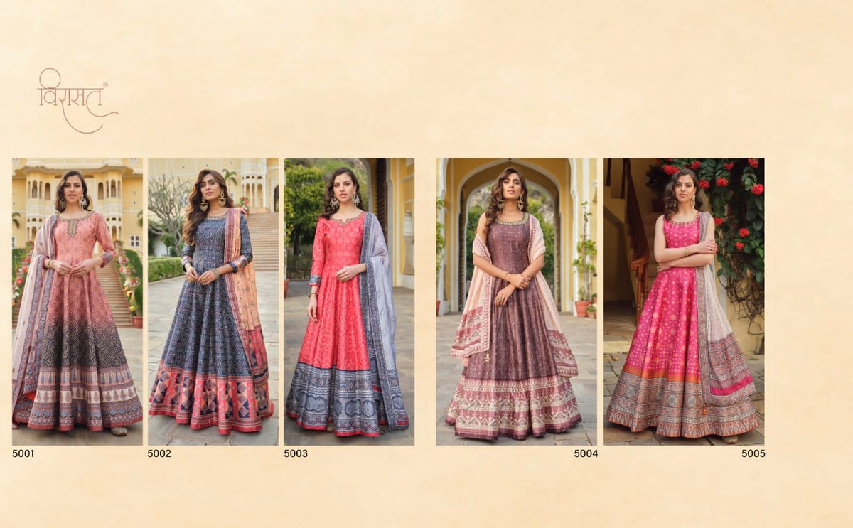 Virasat Gowns Rathrani 5001-5005 Series 6