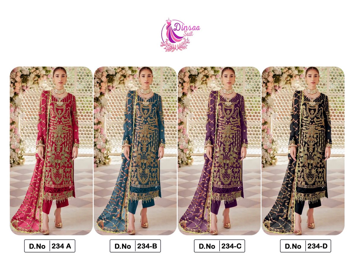 DINSAA 234 COLOUR'S 234A TO 234D 5