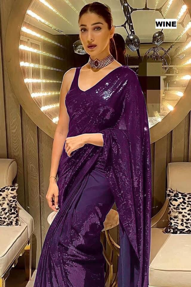 Bollywood  Designer Sequence Saree DF-3203 Colors 6