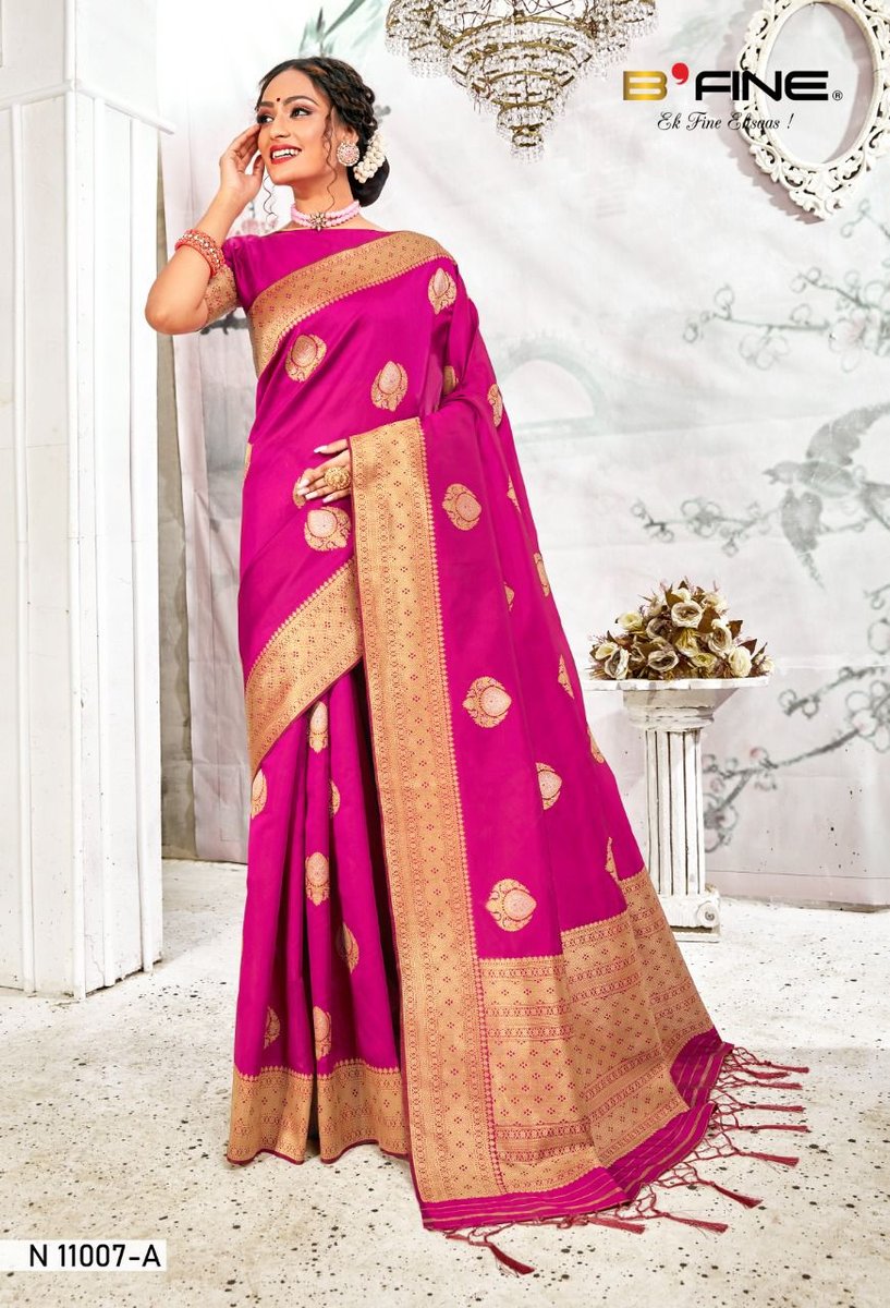 B Fine Saree Shaan-E-Kashi  11007-11012 Series 1