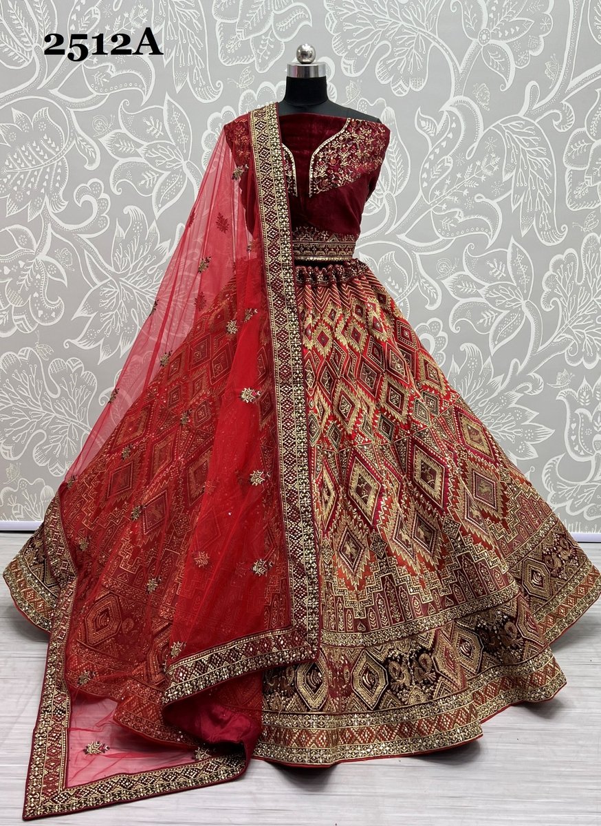 Anjani Art Bridal Lehenga 2512 Colors 1