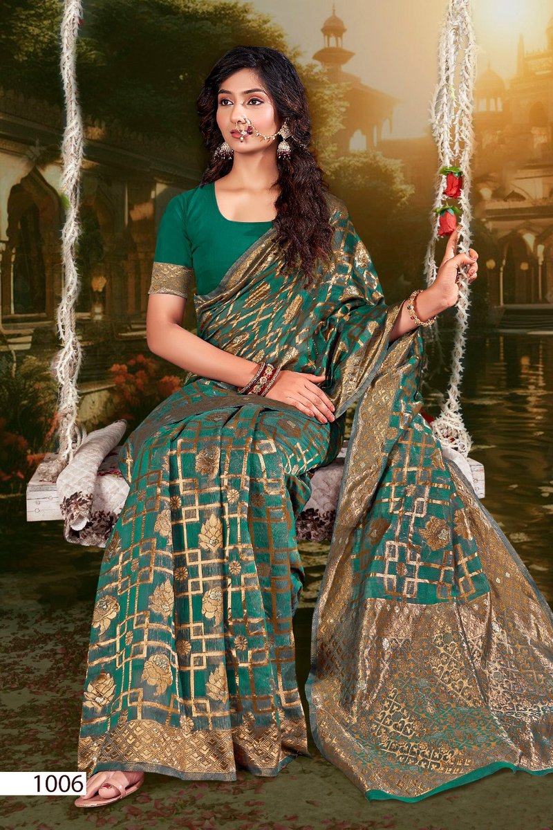 SAROJ SAREE GLAMOUR COTTON VOL-2 1001 TO 1006 6
