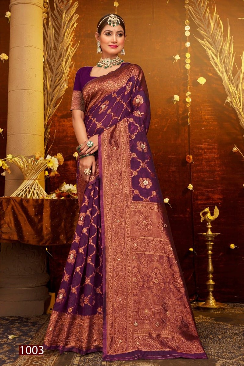 SAROJ SAREE GLAMOUR COTTON VOL-5 1001 TO 1006 3