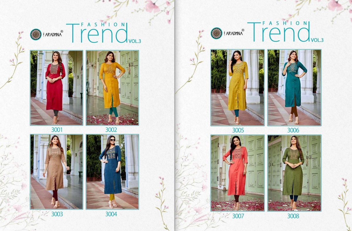 Aradhna Fashion Trend Vol-3 3001-3008 Series 9