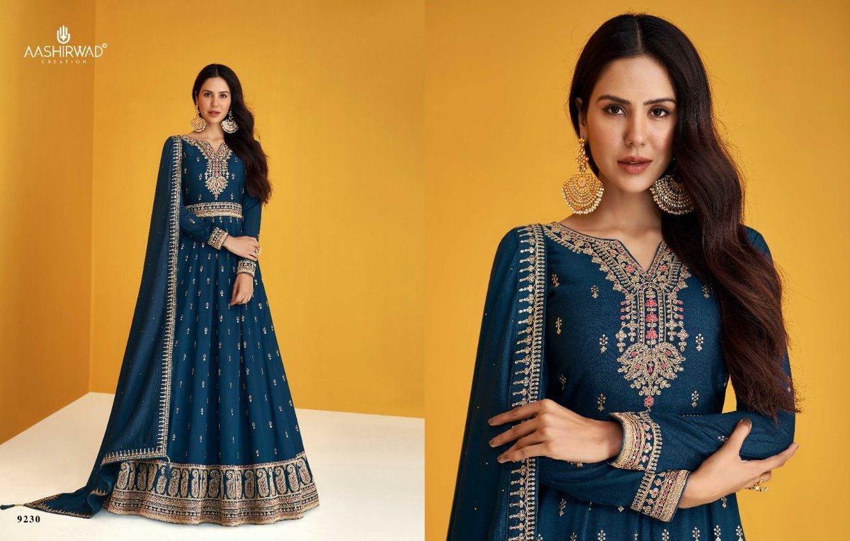 Aashirwad Creation Gulkand Heerva 9229-9233 Series 2