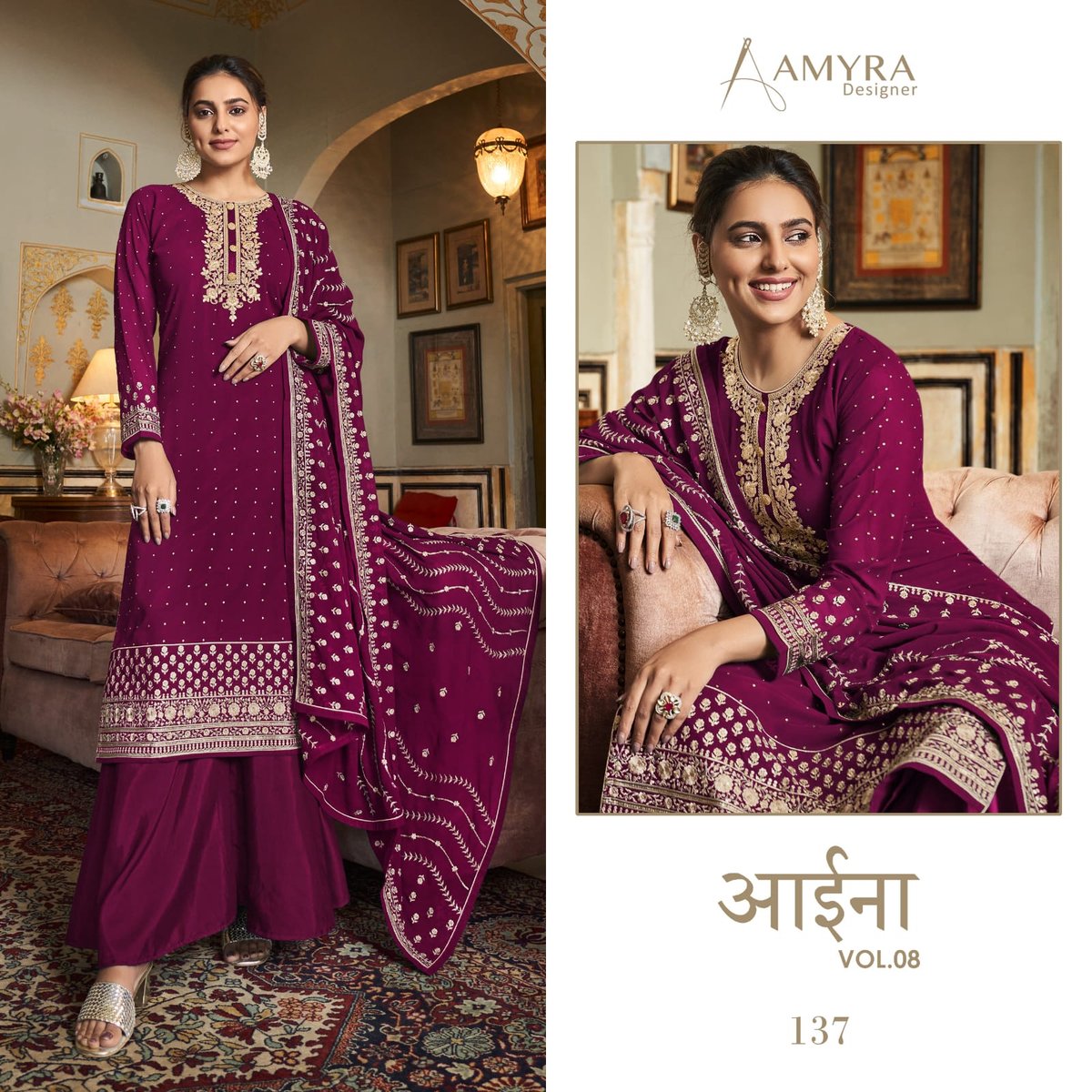 Amyra Designer Aaina Vol-8 134-137 Series 4