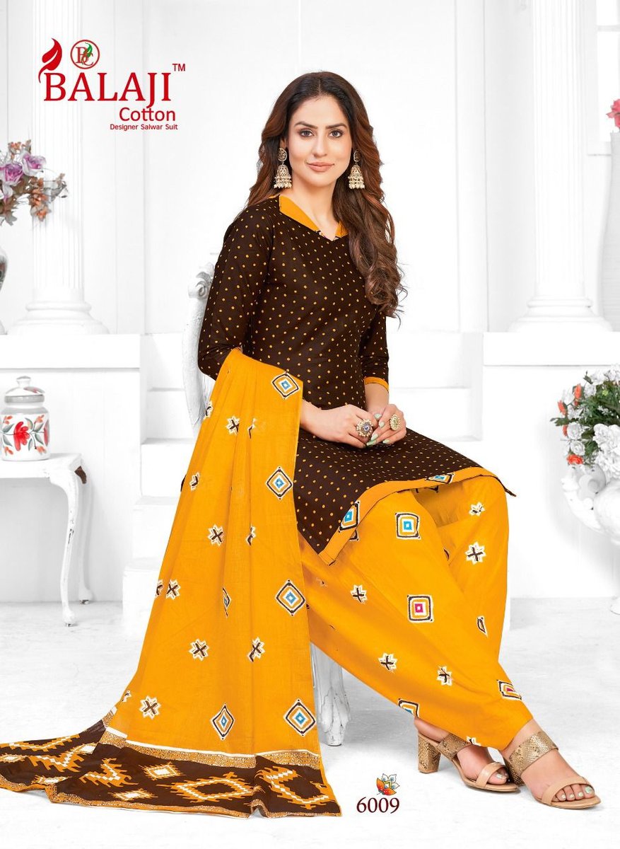 Balaji Cotton Rajwadi Patiyala Vol-6 6001-6020 Series 9